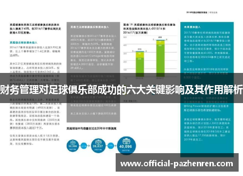 财务管理对足球俱乐部成功的六大关键影响及其作用解析